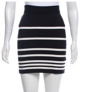 Rag & Bone/KNIT Body Con Navy/White Mini Skirt